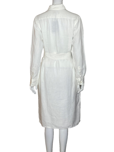 Vestido Polo Ralph Lauren Camisero Blanco-Talla 4