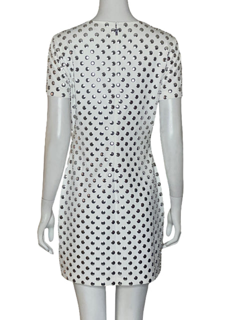 Vestido Michael Kors Polka Dots Scuba Blanco-Talla S
