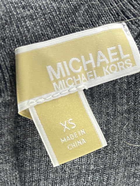 Vestido Michael Kors Canale Manga Larga Gris-Talla XS