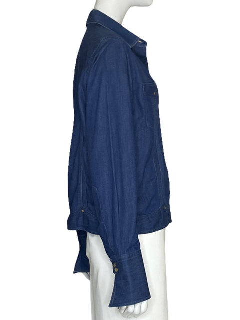 Camisa Panabrisa Clasica Denim Azul-Talla XS
