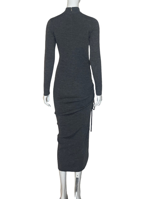 Vestido Michael Kors Canale Manga Larga Gris-Talla XS