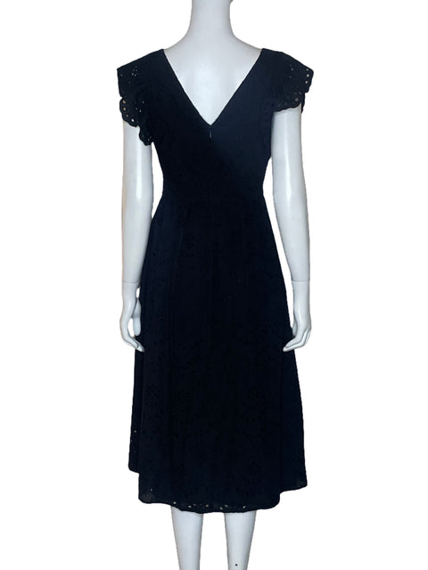 Vestido Emily Daniels Eyelet Vuelos Negro-Talla XS
