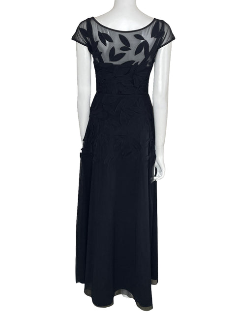 Vestido Chiara Boni Maxi Hojas Negro-Talla U