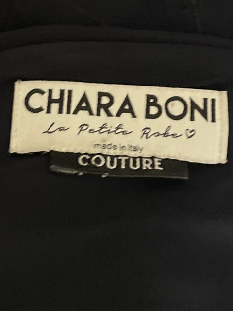 Vestido Chiara Boni Maxi Hojas Negro-Talla U