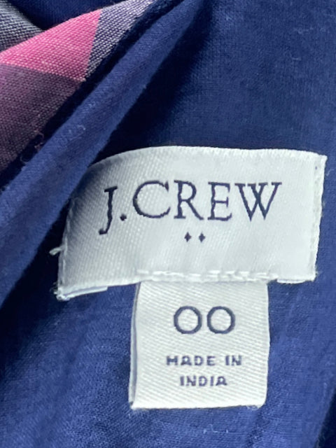 Vestido J.crew Cuadros Azul-Talla 00