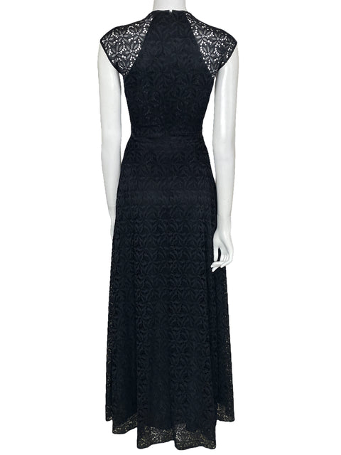 Vestido Pinko Maxi Encaje Negro-Talla S