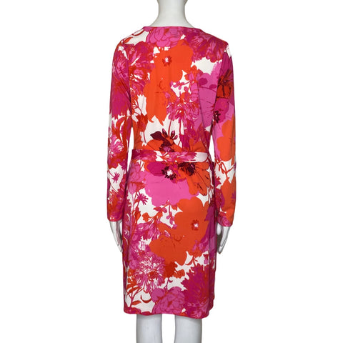 Vestido Jones New York Cuello Cruzado 
Rosado-Talla S