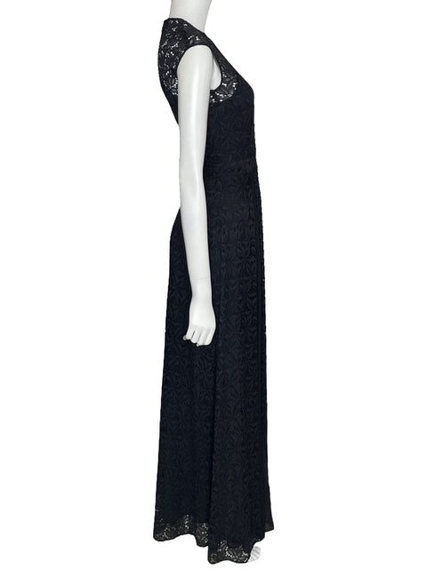 Vestido Pinko Maxi Encaje Negro-Talla S