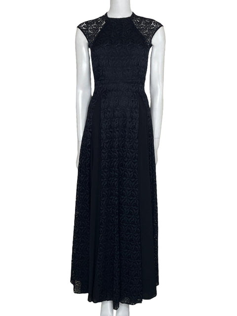 Vestido Pinko Maxi Encaje Negro-Talla S