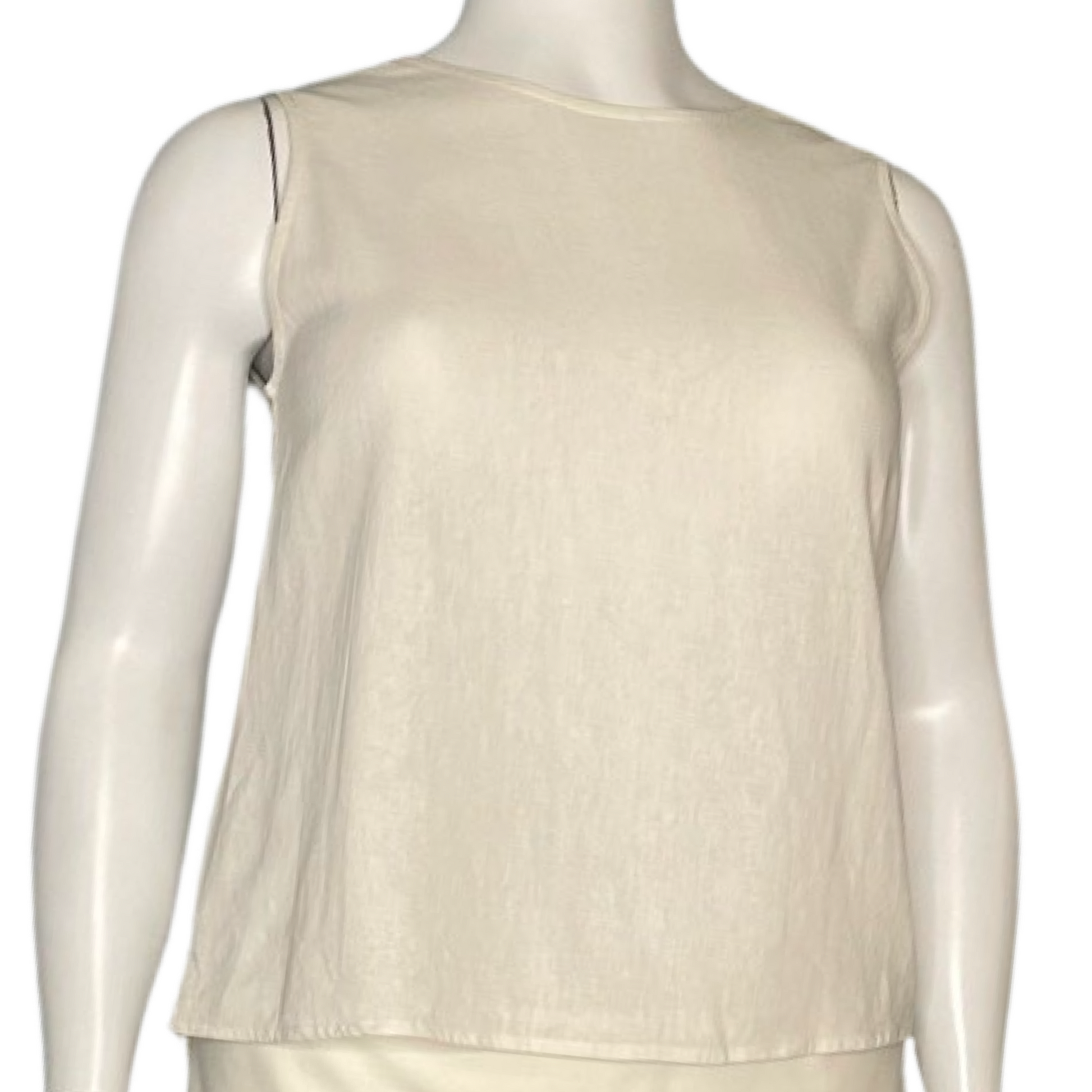 Blusa blanca cuello redondo 2025