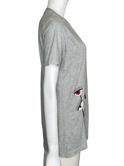 Sueter Chiara Ferragni Casual Ojos Gris-Talla S