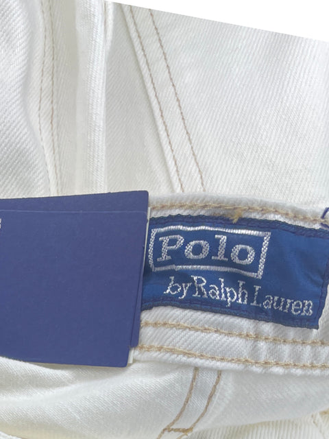 Pantalón Polo Ralph Lauren Basta Ancha Blanco-Talla 26