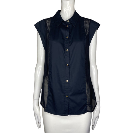 Camisa ANTHROPOLOGIE Sin Mangas Fluida Negro - Talla M