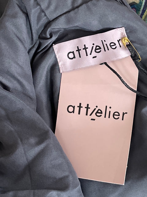 Poncho Attielier Capucha Azul-Talla U