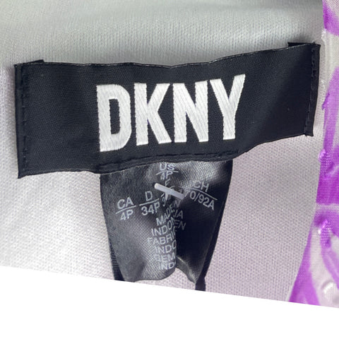 Vestido DKNY Sin Manga Flores Morado-Talla 4