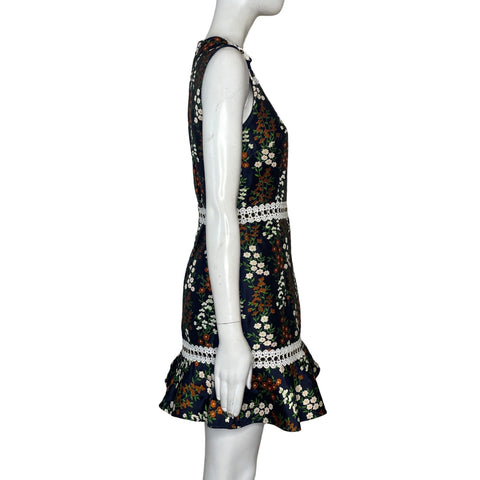 Vestido Keepsake Cuello Hilos Cruzados Azul-Talla L