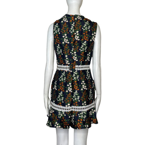 Vestido Keepsake Cuello Hilos Cruzados Azul-Talla L
