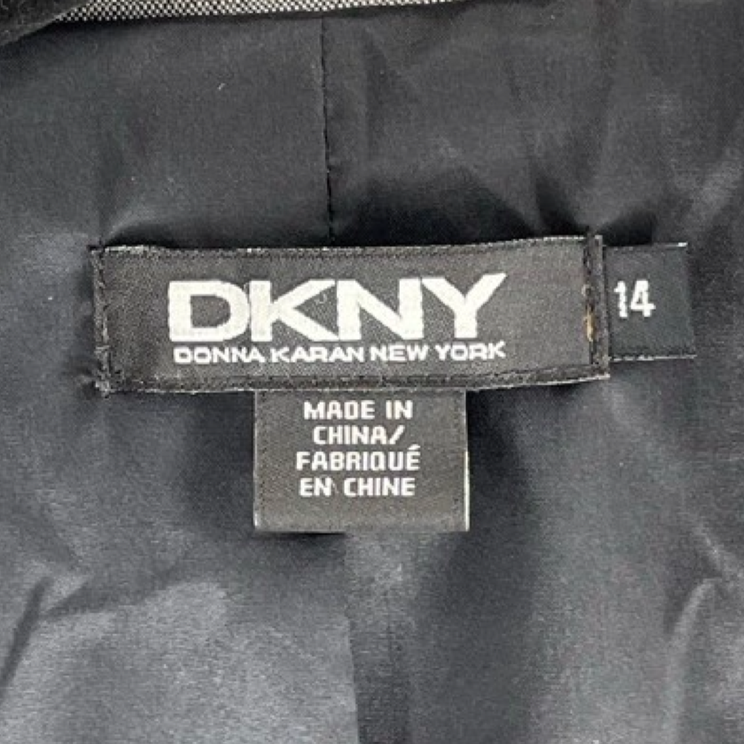 Blazer DKNY Cuzado 4 Botones Gris-Talla 14