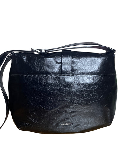 Cartera Michael Kors Darrington Crackled Negro-Talla M