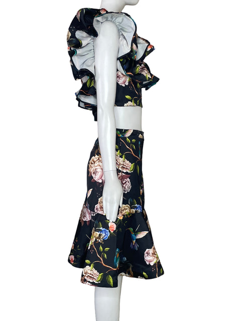 Set Glow Rosas Vuelo Negro-Talla L