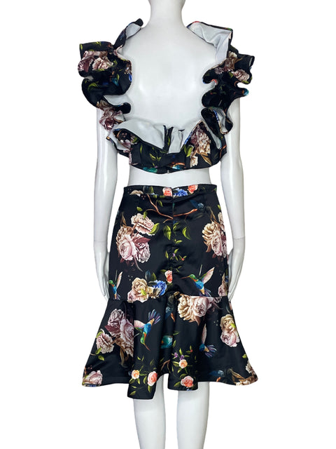 Set Glow Rosas Vuelo Negro-Talla L