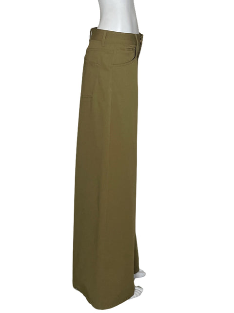 Pantalón Zara Basta Ancha Marrón-Talla S