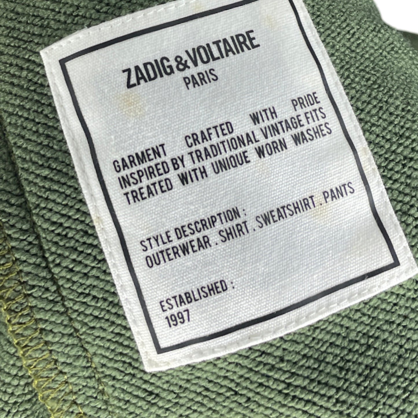 Abrigo ZADIG&VOLTAIRE Rayas Brillante Verde - Talla XS