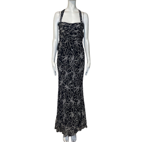 Vestido Gilar Tiras Cruzadas Negro-Talla 6
