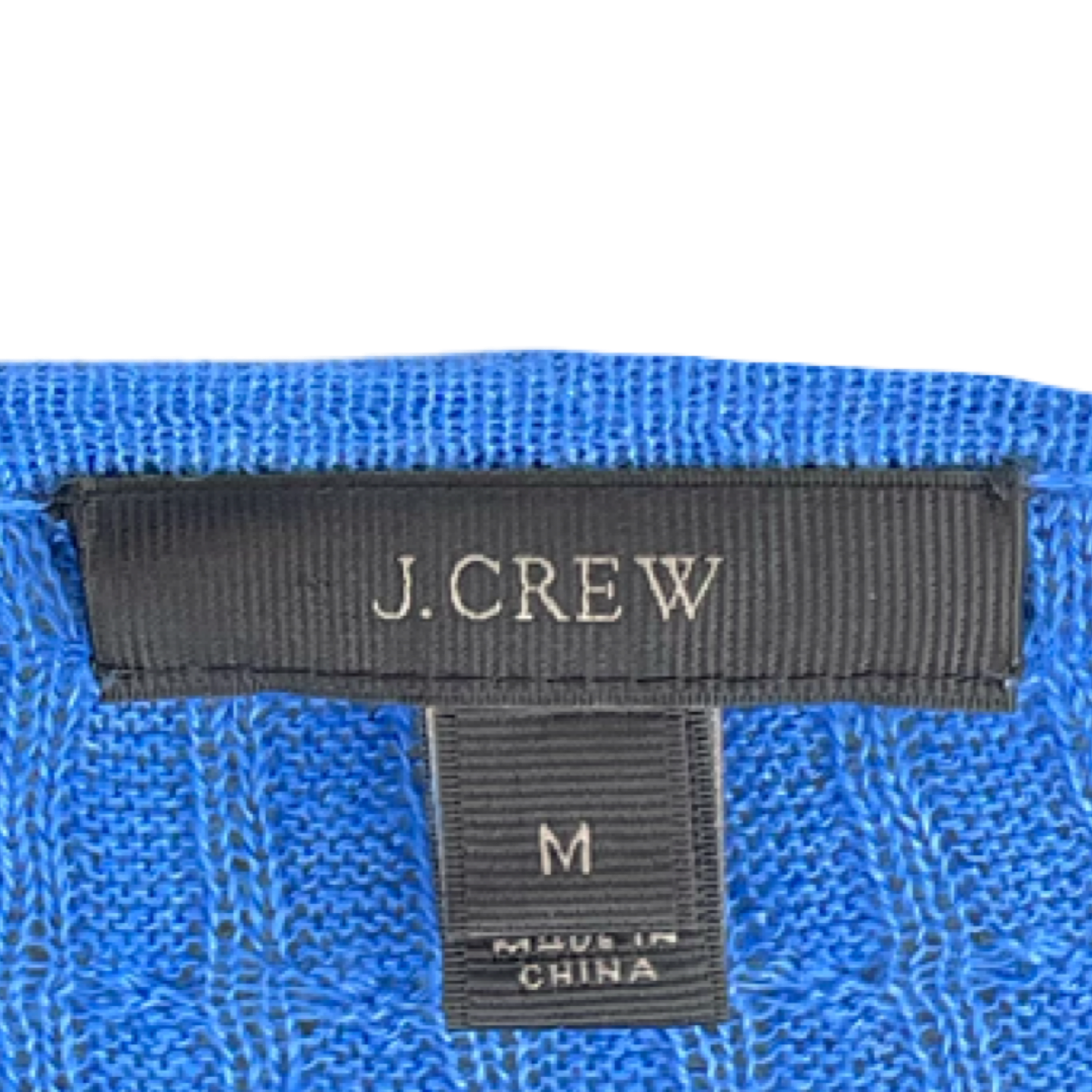 Sweater J.Crew Cuello redondo Punto Azul Cobalto-Talla M