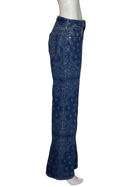 Pantalón Abercrombie & Fitch Jean Estampado Azul-Talla 28