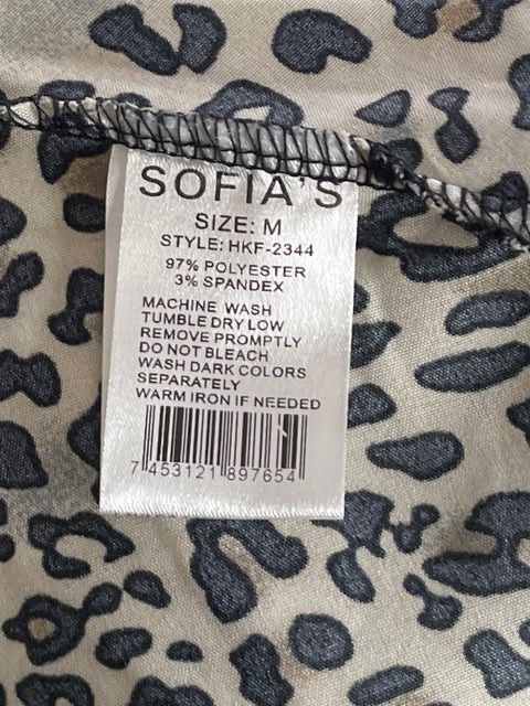 Falda Sofia's Midi Animal Print Beige-Talla M