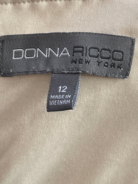 Vestido Donna Ricco Encaje Mini Blanco-Talla 12