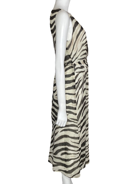 Vestido Ralph Lauren Midi Print Sin Beige-Talla 4