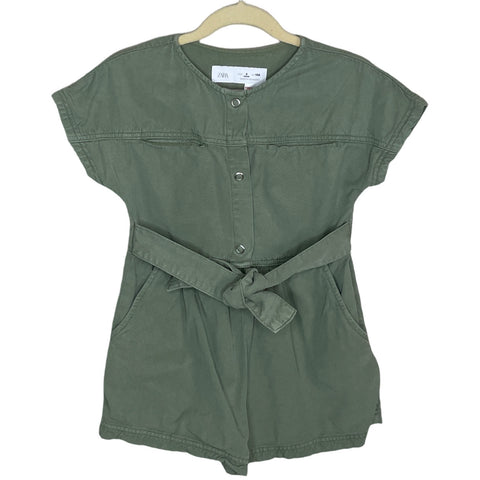 Romper Zara Bolsillos Verde-Talla 4Y