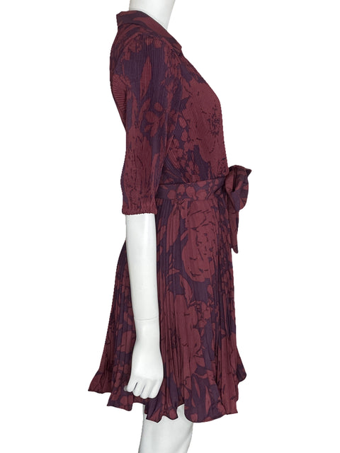 Vestido Taylor Plisado Morado Talla 12 P