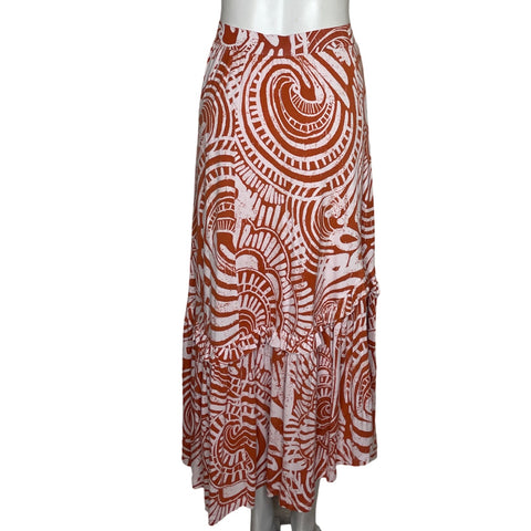 Falda Anthropologie Fluida Naranja-Talla M