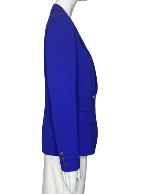 Blazer Ivanka Trump Bolsillo Boton Azul-Talla M