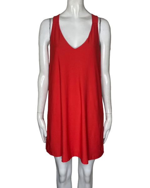 Vestido MNG Tiras Naranjado-Talla 4