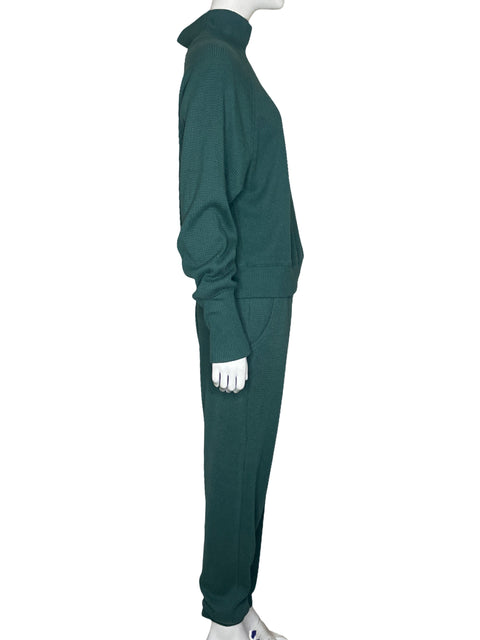 Set Alo Sweater Pantalón Verde-Talla M