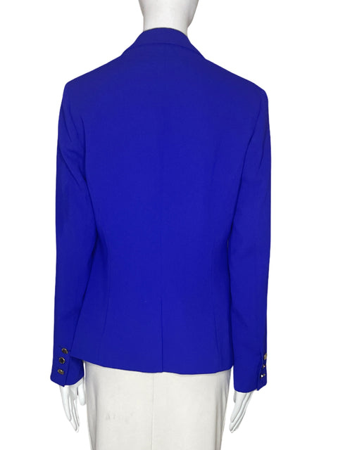 Blazer Ivanka Trump Bolsillo Boton Azul-Talla M