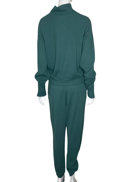 Set Alo Sweater Pantalón Verde-Talla M