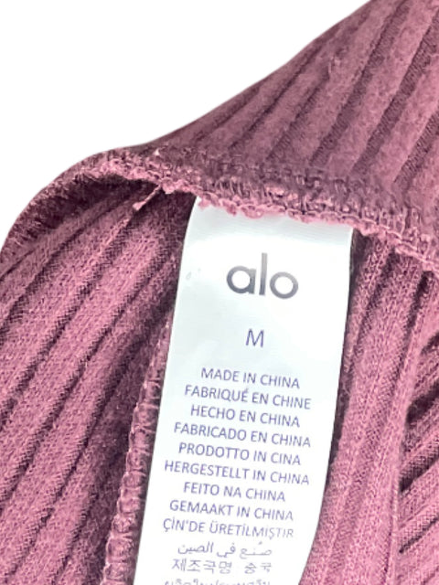 Set Alo Sweater Pantalón Rojo Vino-Talla M