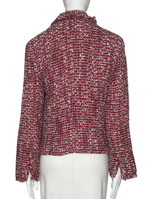 Blazer George Tweed Bolsillo Rojo-Talla 10