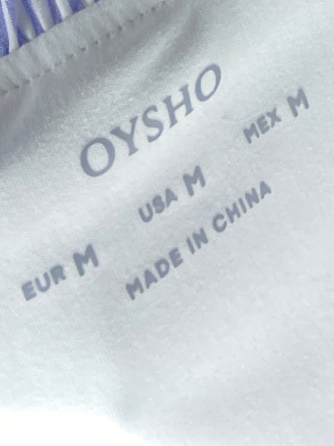 Set Oysho Chaqueta+Short Rayas Azul-Talla M