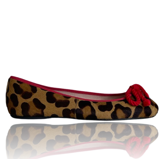 Calzado Pretty Ballerinas Print Leopar Marron- Talla 35