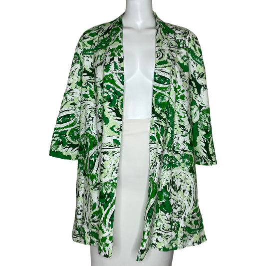 Cárdigan Zara Estampado Verde-Talla M-L
