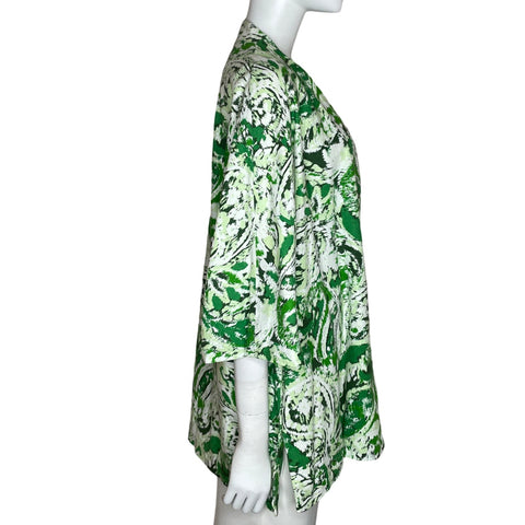 Cárdigan Zara Estampado Verde-Talla M
