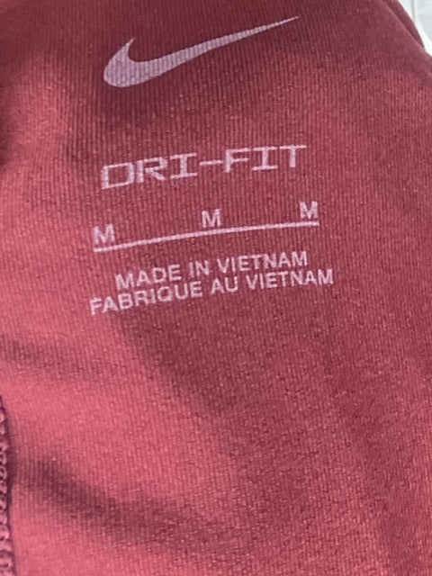 Set Nike Tank+Sport Bra+ Short Rojo Vino-Talla M