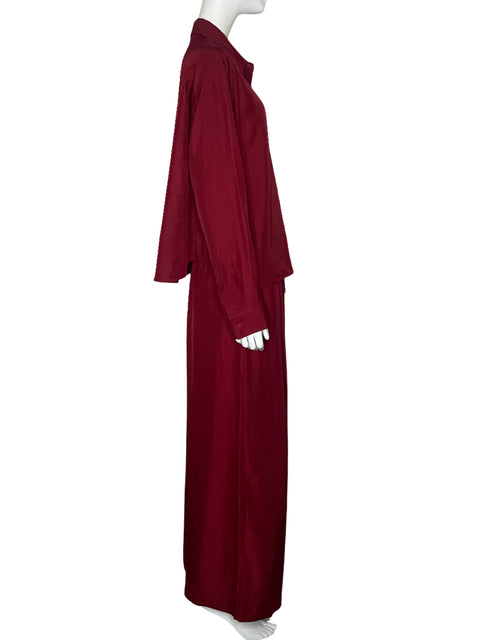 Set Massimo Dutti Camisa + Pantalon Rojo - Talla M