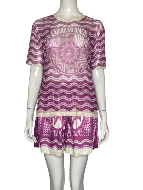 Set Mayorga Blusa + Short Fucsia  - Talla M